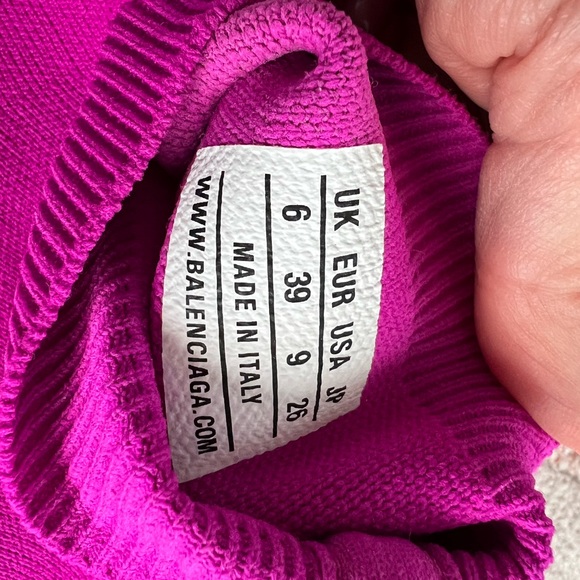 Balenciaga Womens Speed sneakers - RARE Fuchsia Color LIKE NEW SZ 9 - Picture 4 of 7